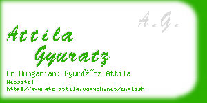 attila gyuratz business card